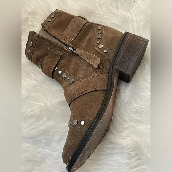 Sam Edelman Dark Taupe Velutto Suede Leather boots size 7 - Picture 12 of 16